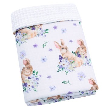 Wildflower bunny Waffle Blankets