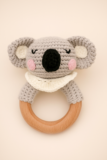 Milo the Koala Wooden Baby Rattle
