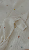 Baby white cotton knit blanket