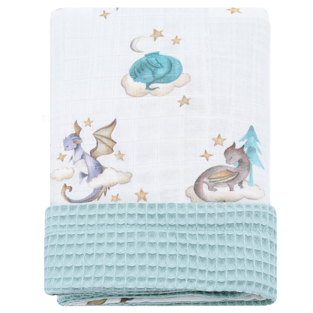 Sleepy dragons Waffle Blankets