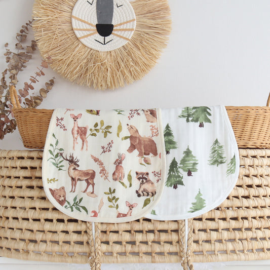 Pine tree Burp Cloth
