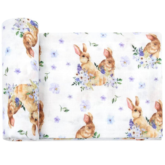 Wildflower bunny Waffle Blankets