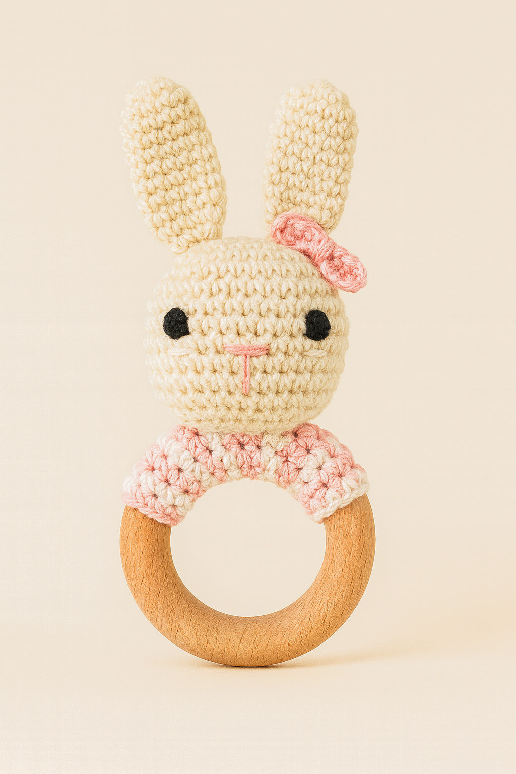 Whimsical bunny Baby Rattle