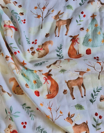 Woodland Friends Christmas Swaddle