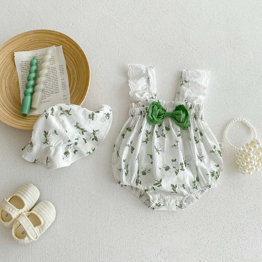 Ayla Romper With Hat Set
