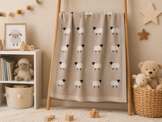 Cloud Meadow Knit Blanket