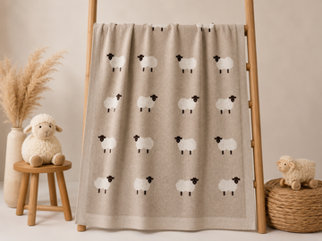 Cloud Meadow Knit Blanket