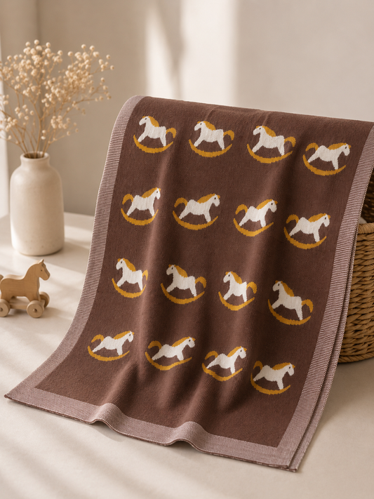 Chestnut Meadow Knit Blanket