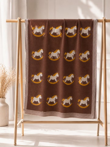 Chestnut Meadow Knit Blanket