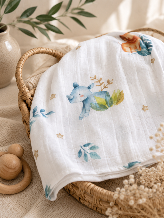 Baby Safari Animals Swaddle