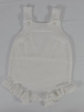 Fiona White Knitted Romper - Tiny Yarns